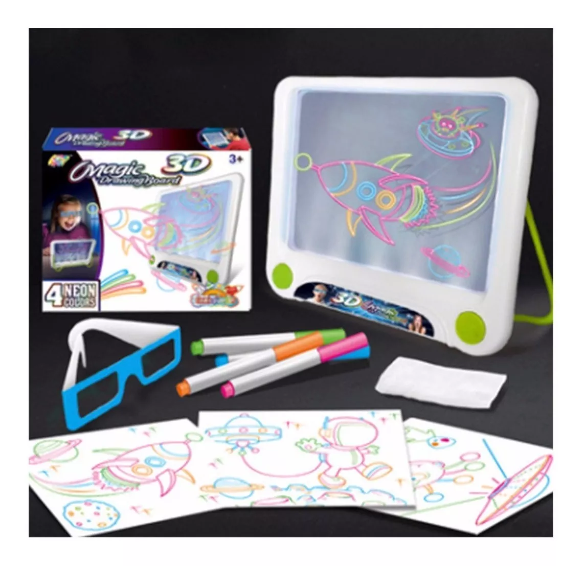 Tablero De Dibujo 3d Luz Led
